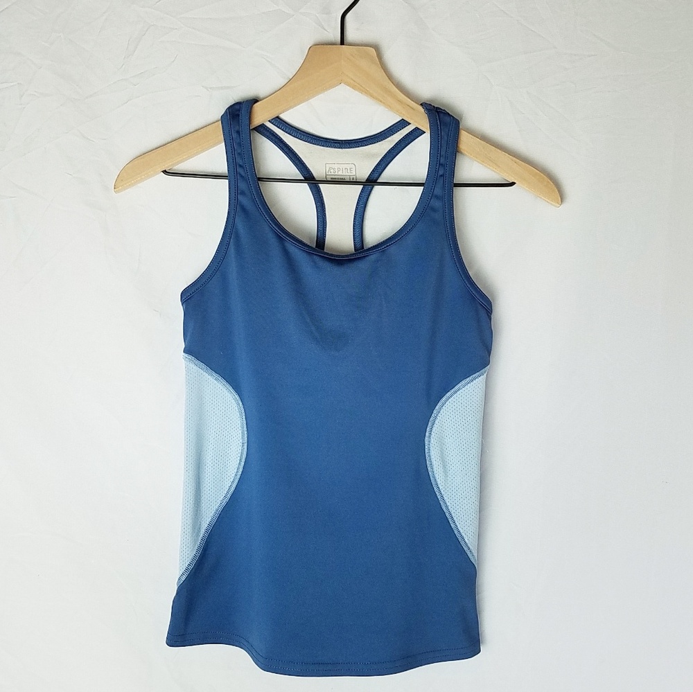 Aspire Blue Tank Top